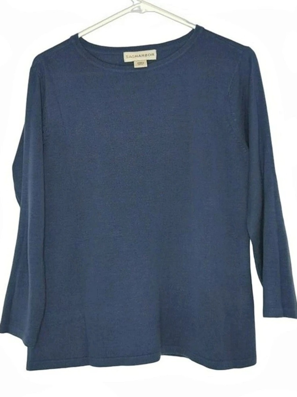 Sagharbor Women's Blue Long Sleeve Top Like New